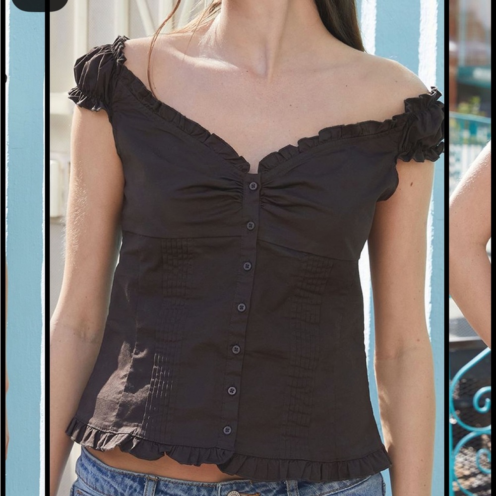 BRANDY MELVILLE brown elena top